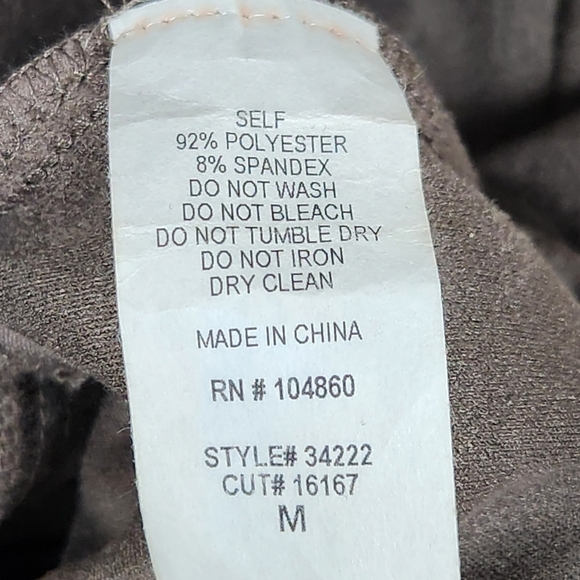 Chloe K Faux Suede Shift Dress Brown Super Soft Women's Size Medium - Picture 9 of 10